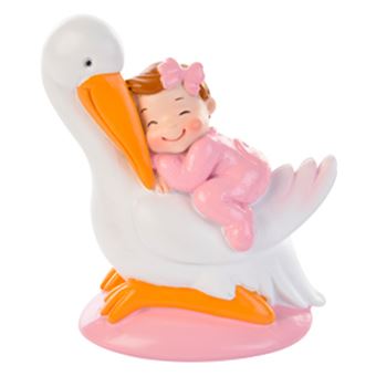 Picture of BABY GIRL WITH STORK TOPPER 9.5CM